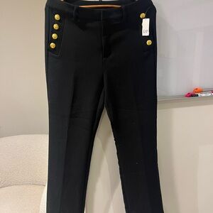 GAP Black Trousers with Gold Accents